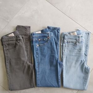 GAP Women’s Skinny Jeans - Gray, Mid Blue & Light Blue